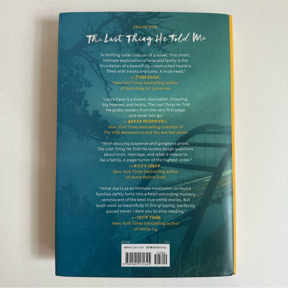 The Last Thing He Told Me by Laura Dave | Reese’s Book Club | Hardcover - Picture 4 of 5